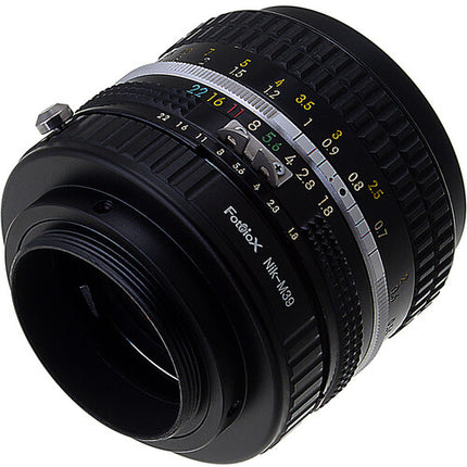 FotodioX Adaptador Montura para Lente Nikon F a Cámara M39 con Enfoque Infinito y Mecanismo de Bloqueo