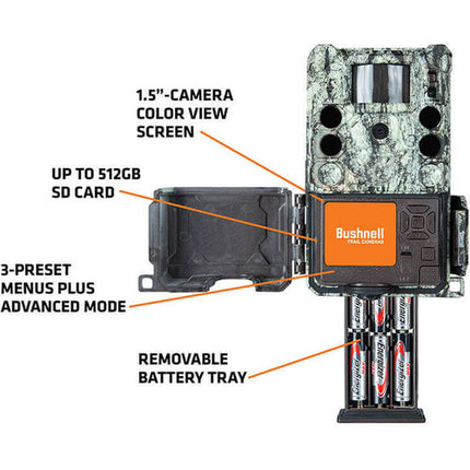 Bushnell Core S-4K Cámara de Rastreo Camo 30MP Video 4K 110ft