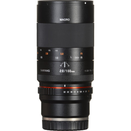 Samyang 100mm f/2.8 ED UMC Macro lente para Nikon F 1:1 aumento 9 hojas diafragma