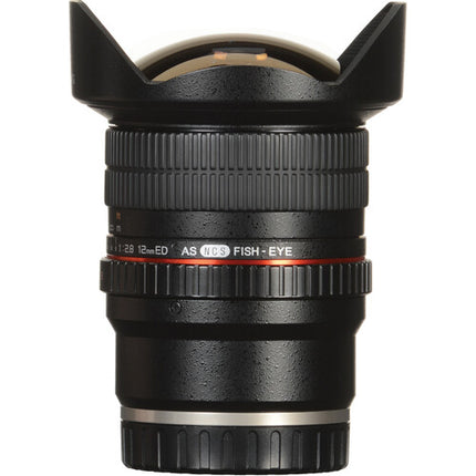 Samyang 12mm f/2.8 ED AS NCS Fisheye para Nikon F Montura con AE Chip y Parasol removible