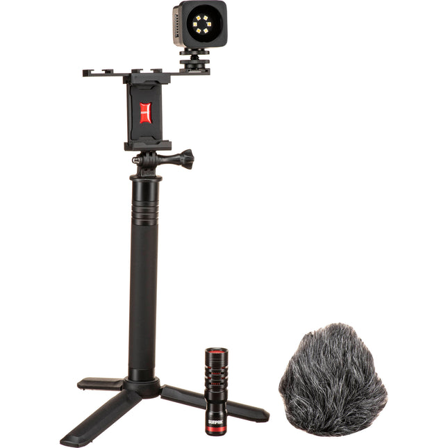 Sunpak Mobile Vlogging Kit con Trípode Extensible 27.3" y Accesorios