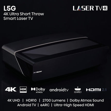 Hisense L5G Proyector Láser DLP 2700 Lúmenes UHD 4K 120" Pantalla