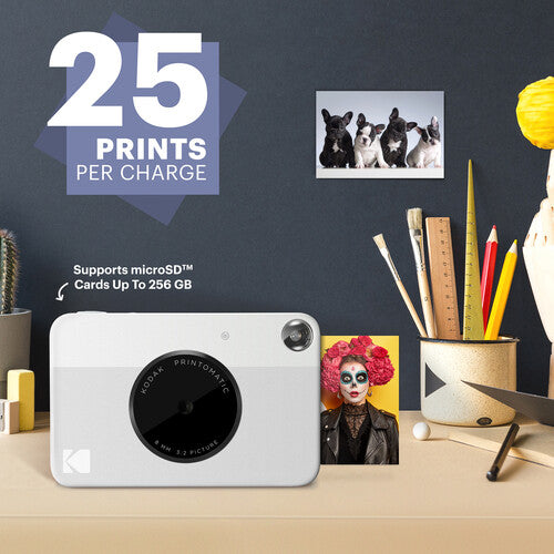 Kodak PRINTOMATIC Cámara Instantánea Digital 5MP con Flash y Batería Recargable