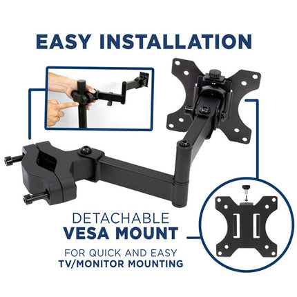 Mount-It Soporte Giratorio para Monitor Truss/Pole Vesa 75x75 a 100x100 mm para Pantallas de 32''