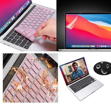 TechProtectus Funda Dura con Protector y Cover Teclado para MacBook Air 13 pulgadas Rose Quartz