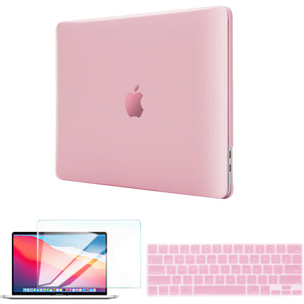 TechProtectus funda rígida para MacBook Pro 13 pulgadas 2016-2022 con teclado y protector pantalla Rosa cuarzo