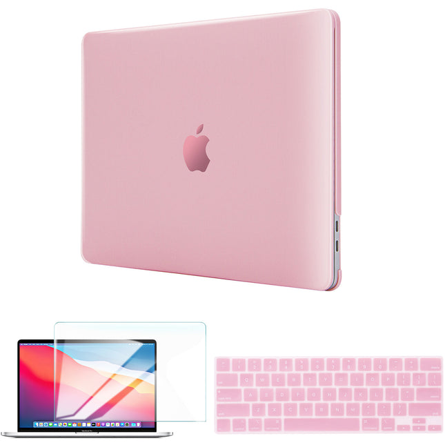 TechProtectus funda rígida para MacBook Pro 13 pulgadas 2016-2022 con teclado y protector pantalla Rosa cuarzo