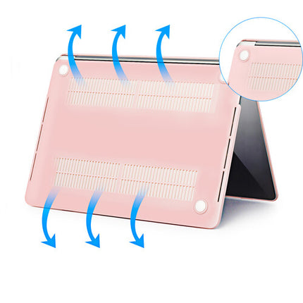 TechProtectus funda rígida para MacBook Pro 13 pulgadas 2016-2022 con teclado y protector pantalla Rosa cuarzo