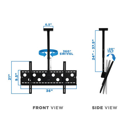 Soporte de Techo para TV Full-Motion Mount-It! para Pantallas 42 a 90 Pulgadas hasta 100 kg
