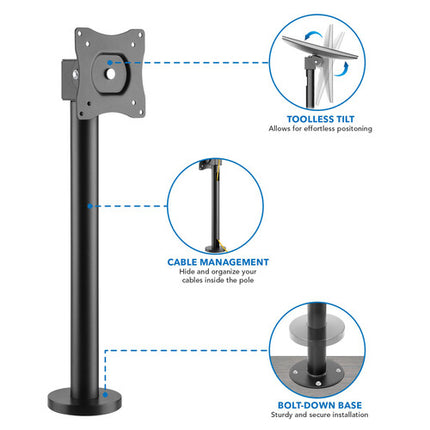 Mount-It! Soporte para Monitor Punto de Venta VESA 75x75 100x100 Ajustable hasta 15kg