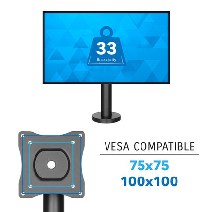 Mount-It! Soporte para Monitor Punto de Venta VESA 75x75 100x100 Ajustable hasta 15kg
