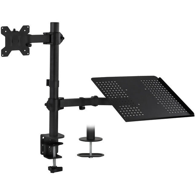 Mount-It! MI-4352LTMN Soporte para portátil y monitor doble hasta 27" 22 lb brazo