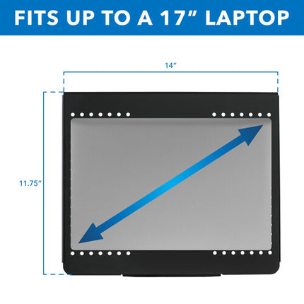 Mount-It! Soporte de Escritorio Ajustable para Laptop hasta 17" 22 lb con Gestión de Cables