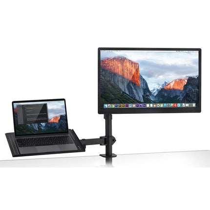 Mount-It! MI-4352LTMN Soporte para portátil y monitor doble hasta 27" 22 lb brazo