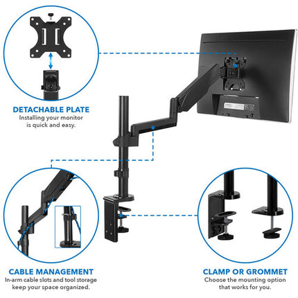 Mount-It! Soporte de Escritorio para Monitor Hasta 32" VESA 75 y 100mm