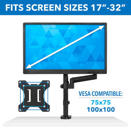 Mount-It! Soporte de Escritorio para Monitor Hasta 32" VESA 75 y 100mm