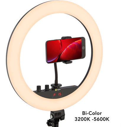 Angler Bi-Color Anillo de Luz LED Kit 14" Temperatura 3200-5600K