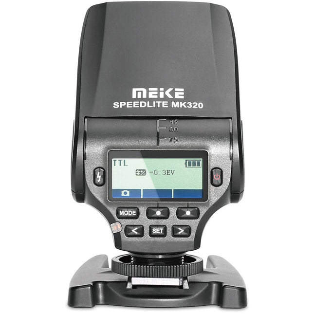 Meike MK-320C Flash TTL para Canon Número de Guía 105 y Reciclaje 5s con Difusor y Soporte