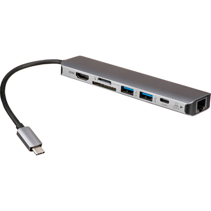 Rocstor Base de Conexiones USB-C Multiport con HDMI 4K 60Hz 100W Gris