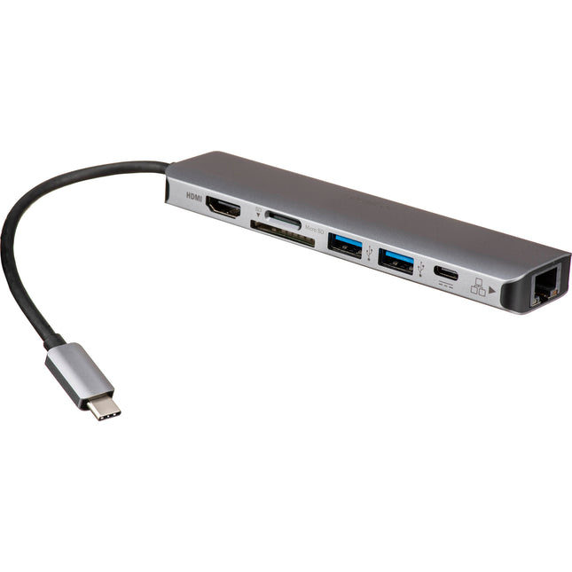 Rocstor Base de Conexiones USB-C Multiport con HDMI 4K 60Hz 100W Gris