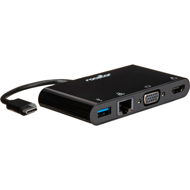 Rocstor Premium Adaptador USB Type-C a HDMI VGA GbE y USB 3.0