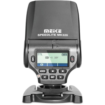 Meike MK320S Flash Speedlite TTL para cámaras Sony NEX Cabezal Ajustable 5600K