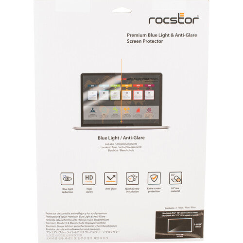 Rocstor Protector de Pantalla 13" para MacBook Pro y Air Filtra Luz Azul y Reduce Reflejos