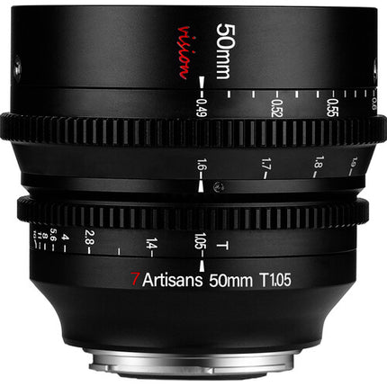 7Artisans 50mm T1.05 Lente Cine para APS-C Montura RF con Enfoque en Pies y Metros