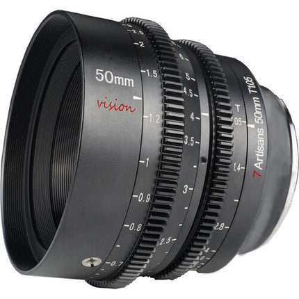 7Artisans 50mm T1.05 Objetivo Cine para APS-C Montura X con Escalas en Pies y Metros