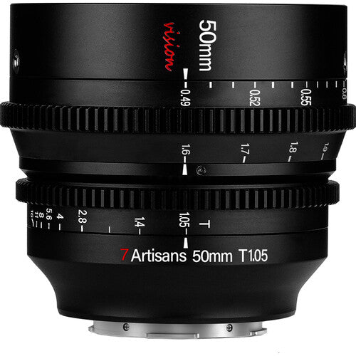 7Artisans 50mm T1.05 Vision Lente Cine MFT Montura 82mm Filtro