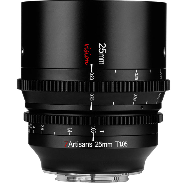 7Artisans 25mm T1.05 Vision Lente Cine Montura X con Enfoque en Pies y Metros