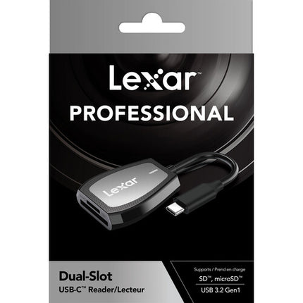 Lexar Professional Lector de Tarjetas Dual-Slot USB Type-C con Velocidad de Lectura 312 MB/s