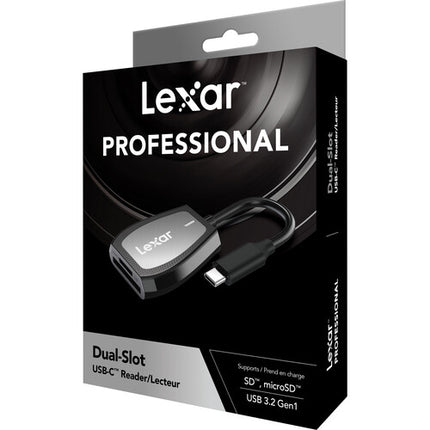 Lexar Professional Lector de Tarjetas Dual-Slot USB Type-C con Velocidad de Lectura 312 MB/s