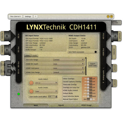 Lynx Technik AG Convertidor SDI a HDMI 12G 2160p con Audio y Loop-Out