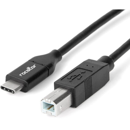 Rocstor Premium Cable USB Tipo-C a USB Tipo-B 6 pies Negro USB 2.0