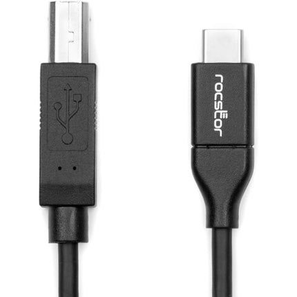 Rocstor Premium Cable USB Tipo-C a USB Tipo-B 6 pies Negro USB 2.0