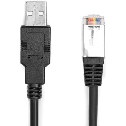 Rocstor Cable de Consola USB-A a RJ45 Rollover 6 Pies 460 kb/s
