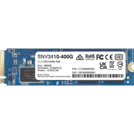 Synology 400GB SNV3410 SSD NVMe M.2 2280 3000MBs lectura 750MBs escritura