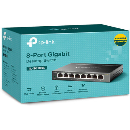 TP-Link TL-SG108S Conmutador 8 Puertos Gigabit 11.9Mpps Sin Gestión