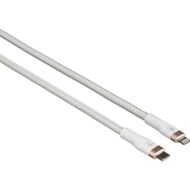 Belkin BOOST CHARGE PRO Flex Cable USB-C a Lightning 9.8 pies Blanco Trenzado MFi