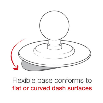 RAM Mounts Flex Adhesive Double Ball Mount soporte para Apple MagSafe 2.5 pulgadas base adhesiva doble