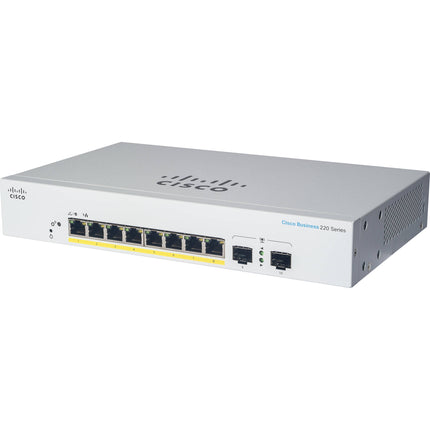 Cisco CBS220-8T-E-2G Switch de Red Gestionado 8 Puertos Gigabit 2 SFP 20 Gb/s