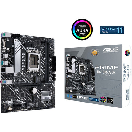 ASUS PRIME H610M-A D4 Placa Base Micro-ATX Socket LGA 1700 DDR4-3200 SATA III