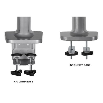 Mount-It! Soporte de Escritorio para Doble Monitor 20-27" con Bandeja de Teclado y Manejo de Cables