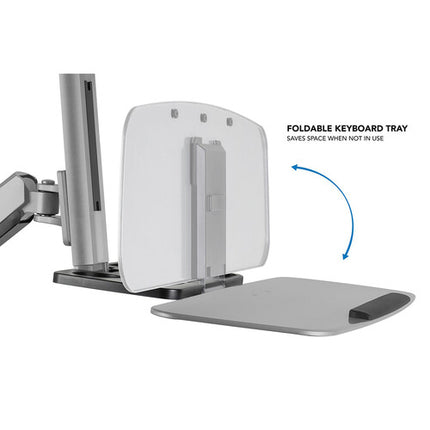 Mount-It! Soporte de Escritorio para Doble Monitor 20-27" con Bandeja de Teclado y Manejo de Cables