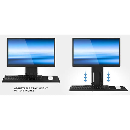 Mount-It! Soporte de Pared para Monitor y Teclado con Bandeja Inclinable 25°