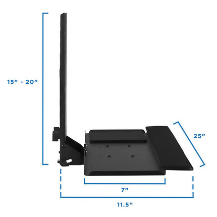 Mount-It! Soporte de Pared para Monitor y Teclado con Bandeja Inclinable 25°