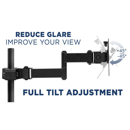 Mount-It Soporte Giratorio para Monitor Truss/Pole Vesa 75x75 a 100x100 mm para Pantallas de 32''
