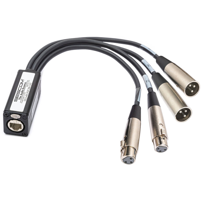 Sescom Extensor de Audio Balanceado Pasivo 4 Canales hasta 2000 pies Cat 5/6/7