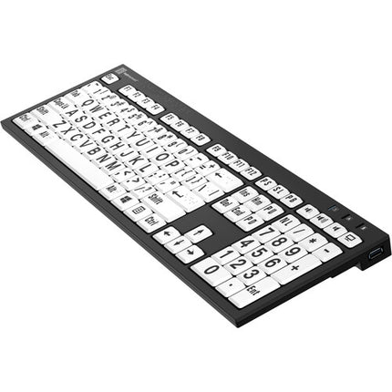 Logickeyboard Nero teclado Braille y letras grandes 104 teclas USB tipo A